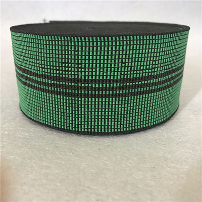 China Webbing elástico verde da largura 50mm com 3 linhas número pretas 350B# fornecedor