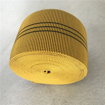 China Cor do amarelo do Webbing do sofá da largura 7cm do webbing do alongamento de 70% feita pela borracha malaia fornecedor