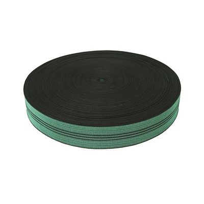China cor verde do Webbing elástico do sofá dos PP da largura de 50mm com 3 linhas pretas fornecedor