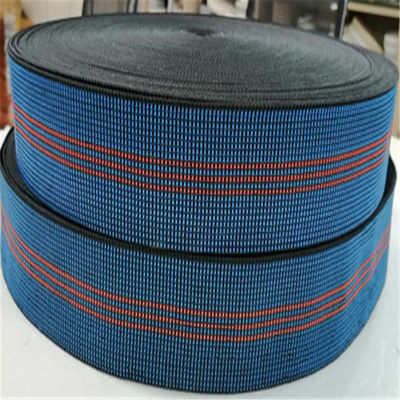 China Azul elástico do Webbing da cadeira do gramado feito sob encomenda alto da tenacidade com as 3 correias vermelhas fornecedor