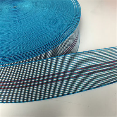 China do PE elástico do Webbing do sofá do azul de 50mm material de borracha chinês do fio fornecedor