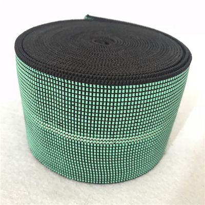 China Webbing elástico do jacquard verde do uso do sofá das correias do elástico feito pela borracha malaia fornecedor